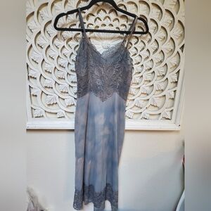 Upcycled Vintage Vanity Fair Wide Lace Hem Slip Dress Size 34 Medium